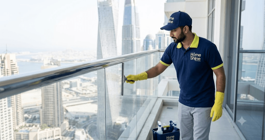 Balcony Cleaning in Dubai: Sand, Pigeon Mess, and Post Sandstorm Cleanup